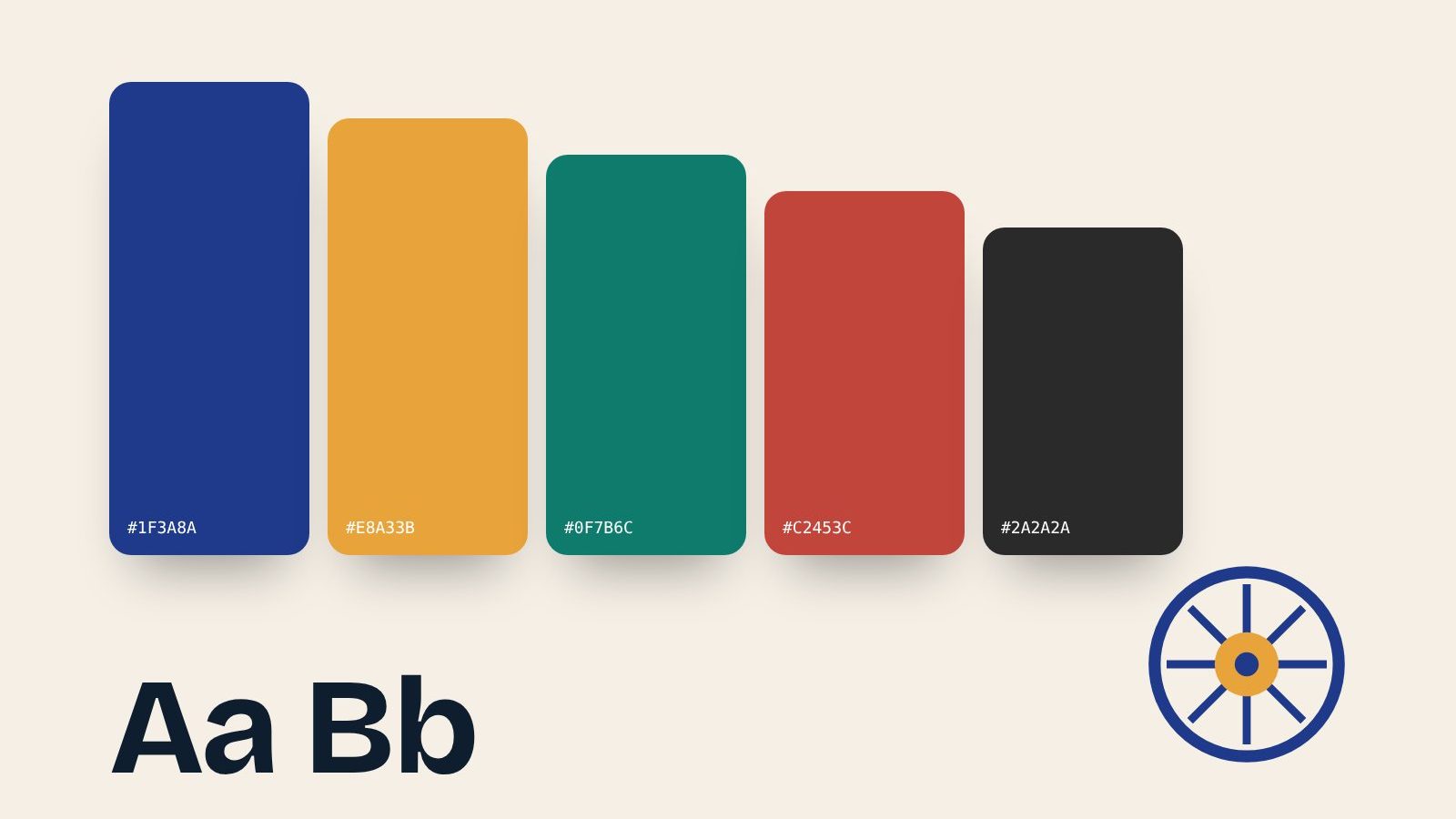 Colour palette and typography